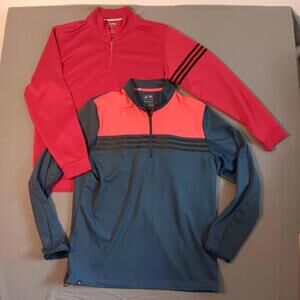 Adidas Mens Large Pullover Black QuarterZip Golf Climacool Climalite Athletic